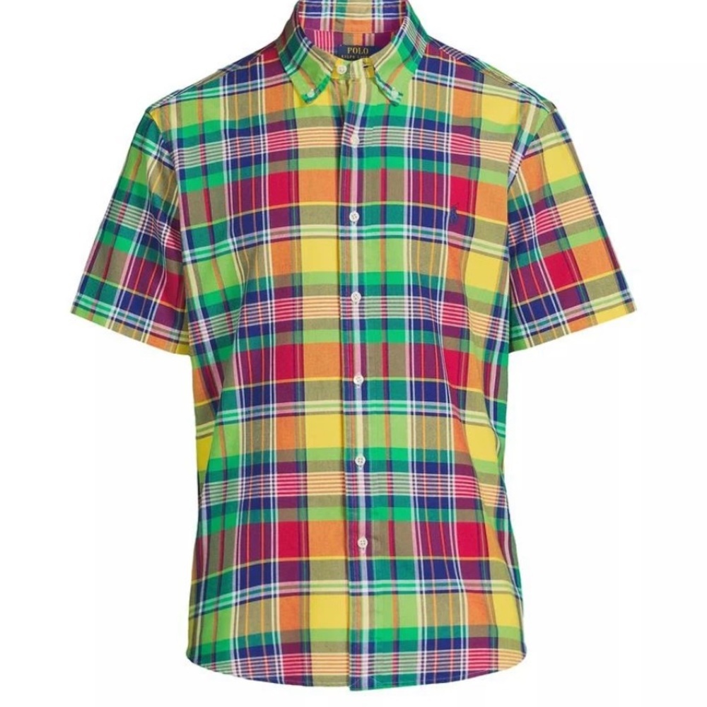 Polo Ralph Lauren Men's Plaid Cotton Oxford Shirt Size XL